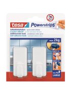 tesa® Powerstrips® Systemhaken - ablösbar, classic, Tragfähigkeit 2 kg, weiß