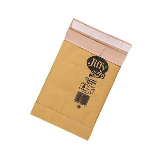 Jiffy® Papierpolstertasche Größe 0 - 150 x 229mm, braun