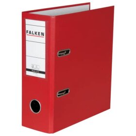 Falken Ordner - A5 hoch, 80mm, PP-Folie, rot