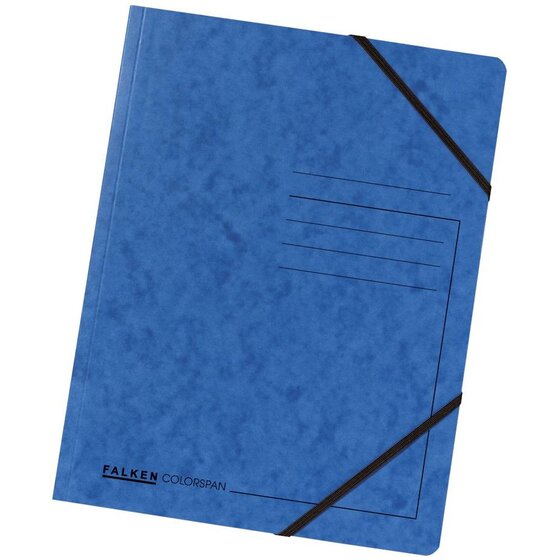 Falken Eckspanner A4 Colorspan - intensiv blau, Karton 355 g/qm