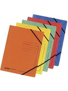 Falken Eckspanner A4 Colorspan - intensiv 5 farbig sortiert, Karton 355 g/qm