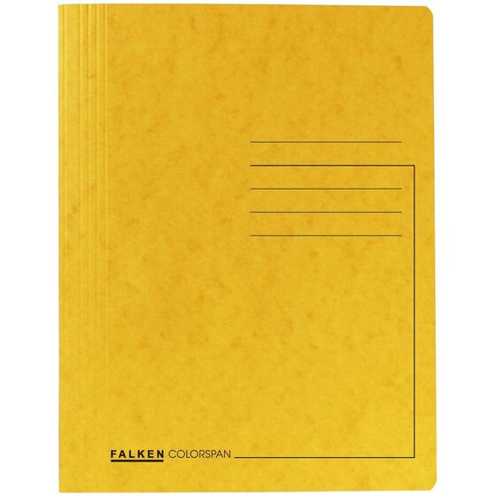 Falken Schnellhefter - A4, 250 Blatt, Colorspankarton, gelb