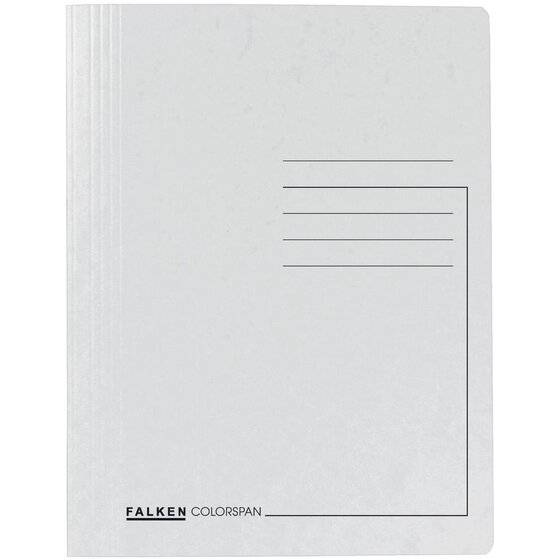 Falken Schnellhefter - A4, 250 Blatt, Colorspankarton, weiß