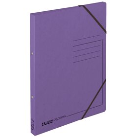 Falken Ringbuch Colorspankarton - A4, 2-Ring, Gummizug, violett