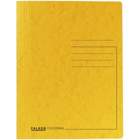 Falken Spiralhefter Colorspankarton - A4, 300 Blatt, kfm. Heftung, gelb