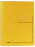 Falken Spiralhefter Colorspankarton - A4, 300 Blatt, kfm. Heftung, gelb