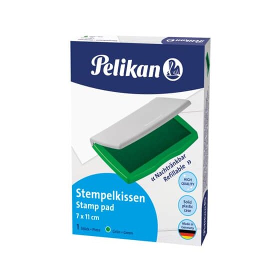 Pelikan® Stempelkissen 2E Kunststoff-Gehäuse - 110 x 70 mm, grün getränkt