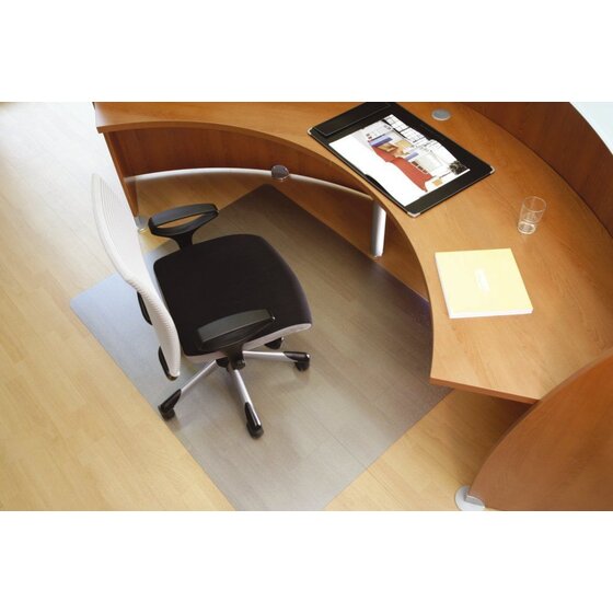 RS office products Roll-O-Mat Bodenschutzmatte für glatte/ harte Böden - Form 0, 120 x 90 cm
