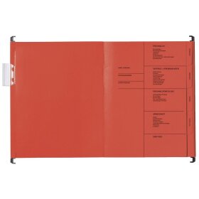 Personalakte DIN A4, Hängemappe, 5-tlg., 4 Fächer mit Heftmechanik und 3 Klappen, durchgefärbter Karton, rot, 5 Stück