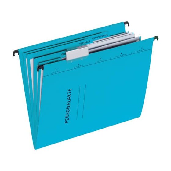 Pagna® Personalakte - DIN A4, 5 Fächer, mit Hängeschienen, blau