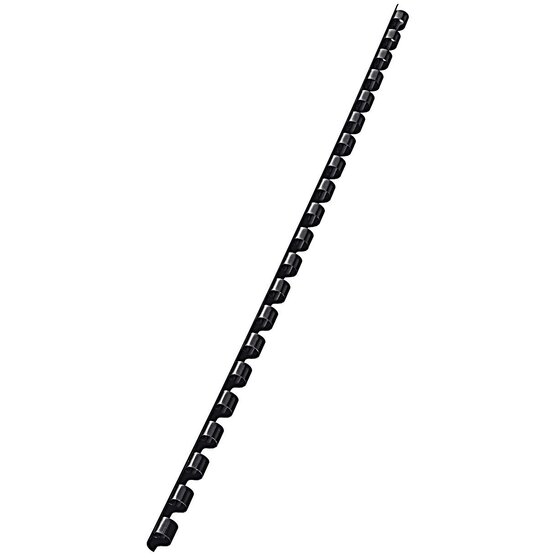Leitz 35040 Plastikbinderücken - A4, Kunststoff, 6 mm, 25 Blatt, 100 Stück, schwarz