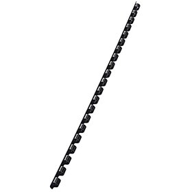 Leitz 35041 Plastikbinderücken - A4, Kunststoff, 8 mm, 45 Blatt, 100 Stück, schwarz