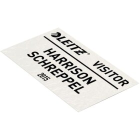 Etikettenrolle 57 mm x 22 m, Icon, weiß, permanent, für Einsteckschild, Rückenschild, Namensschild, auf gewünschte Länge zuschneidbar, Pappkassette