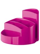 HAN Schreibtischköcher RONDO - 9 Fächer, Gummifüße, Briefschlitz, New Colours pink