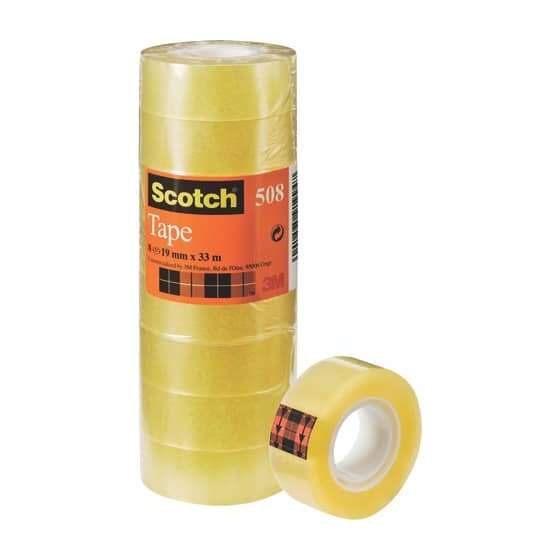 Scotch® Klebeband Transparent 508, PP, 33 m x 19 mm, 8 Rollen