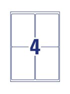 Avery Zweckform® L4774REV-20 Wetterfeste Etiketten (A4, 80 Stück, ablösbar, 99,1 x 139 mm) 20 Blatt weiß