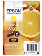 Tintenpatrone T3364 (33XL), für Epson Drucker, ca. 650 Seiten, gelb