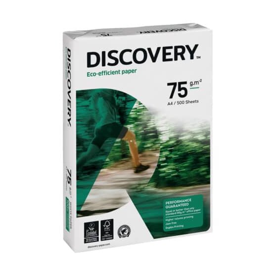 DISCOVERY Kopierpapier Discovery - A4, holzfrei, 75g/qm, weiß, 2-fach gelocht, 500 Blatt