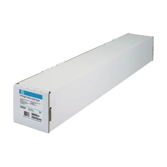 Hewlett Packard (HP) Designjet Plotterpapier Bright White - 610 mm x 45,7 m, 90 g/qm, Kern-Ø 5,08 cm, 1 Rolle