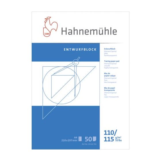 Hahnemühle Transparentblock - A4, 110/115 g/qm, 50 Blatt