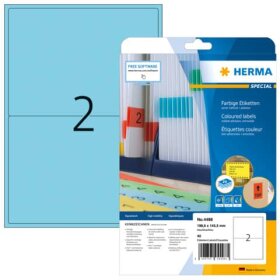 Herma 4498 Etiketten blau 199,6x143,5 mm Papier matt 40...