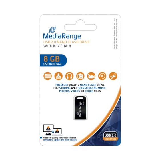 MediaRange Mini USB-Speicherstick 8GB