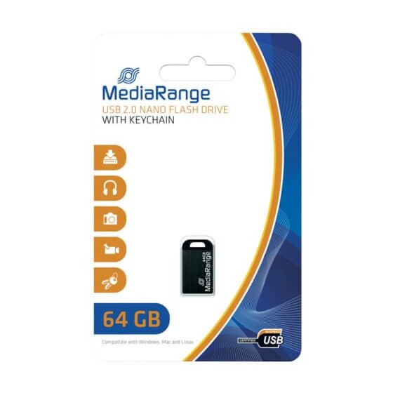 MediaRange Mini USB-Speicherstick 64GB
