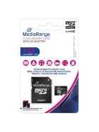 MediaRange Micro SDHC Speicherkarte 4GB Klasse 10 mit SD-Karten Adapter