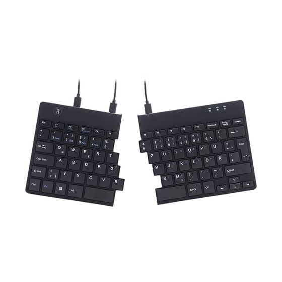 R-Go Tools Split Break Ergonomische Tastatur QWERTZ (DE) - schwarz, kabelgebunden