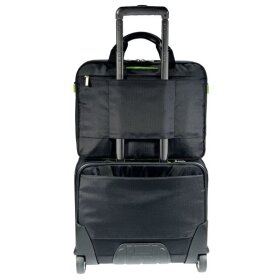 Laptop-Tasche Complete 13.3" Smart Traveller schwarz, 18 Fächer, Trolley-Befestigung, Reißverschluss, Leder-Tragegriffe, Maße: 100 x 310 x 410 mm