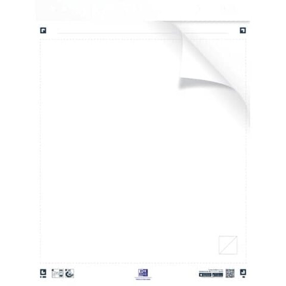 Oxford Flipchart-Block Smart Charts - 68 x 98 cm, blanko, 20 Blatt, selbstklebend
