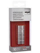 SIGEL SuperDym-Magnete C5 "Strong", Zylinder-Design, Ø 10 mm, 10 Stück