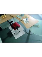 RS office products BSM Bodenschutzmatte milchig für Teppichböden - Form L, 120 x 150 cm