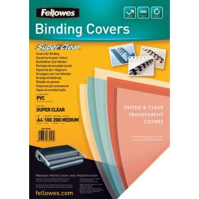 Fellowes® Deckblätter - A4, PVC, transparent, 100 Stück