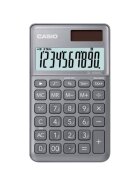 Casio® Taschenrechner SL-1000 - Solar-/Batteriebetrieb, 10stellig, LC-Display, grau