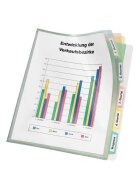 Veloflex® Registerhülle - PP, A4, transparente mit farbiger 5-fach Unterteilung
