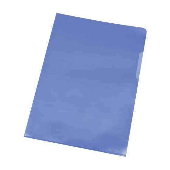 Q-Connect® Sichthülle - A4, 0,12 mm, genarbt, 10 Stück, blau