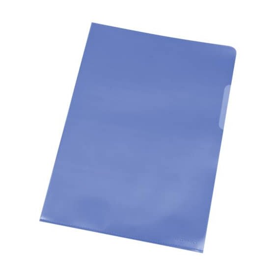 Q-Connect® Sichthülle - A4, 120 mym, genarbt blau, 100 Stück