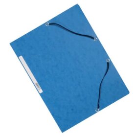 Q-Connect® Eckspanner - Karton A4 mit Gummizug blau
