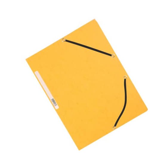Q-Connect® Eckspanner - Karton A4 mit Gummizug gelb