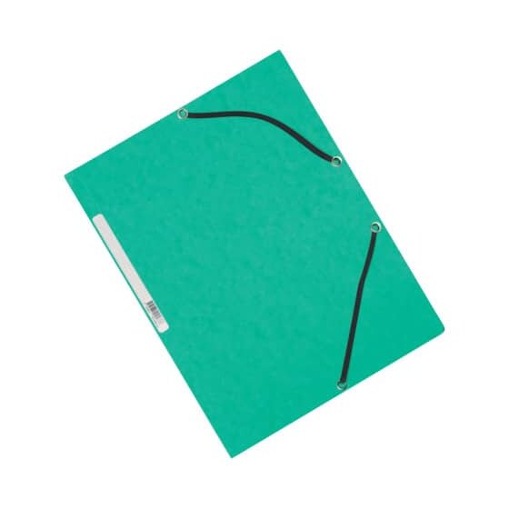 Q-Connect® Eckspanner - Karton A4 mit Gummizug grün