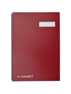 Q-Connect® Unterschriftsmappe - 20 Fächer, rot