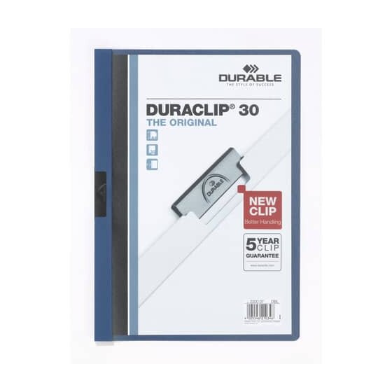 Durable Klemm-Mappe DURACLIP® 30 - A4, dunkelblau