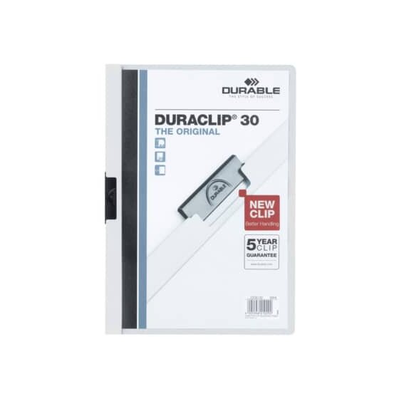 Durable Klemm-Mappe DURACLIP® 30 - A4,weiß