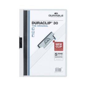 Durable Klemm-Mappe DURACLIP® 30 - A4,weiß