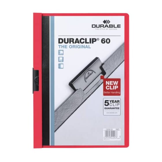 Durable Klemm-Mappe DURACLIP® 60 - A4, rot