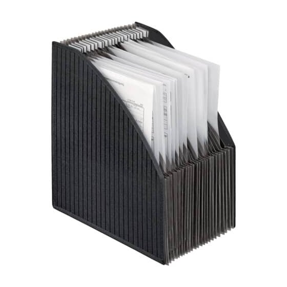 Veloflex® Stehsammler - 255 x 320 x 40 mm, 23 Fächer, PP, schwarz