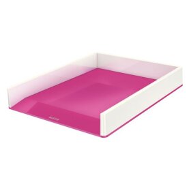 Briefkorb Duo Colour, DIN A4/C4, 2-farbig weiß/pink, hochglänzend