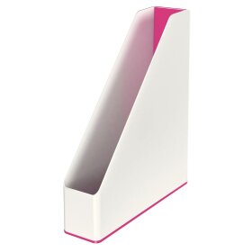 Stehsammler WOW Duo Colour, DIN A4+, weiß/pink, Fassungsvermögen: 73 mm, Polystyrol