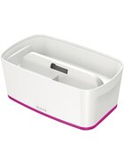 Leitz Aufbewahrungsbox MyBox Klein - A5, mit Deckel, ABS, weiß/pink